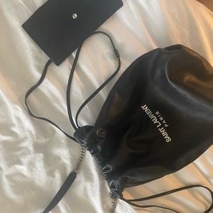 SAINT LAURENT LEATHER BUCKET BAG! PERFECT